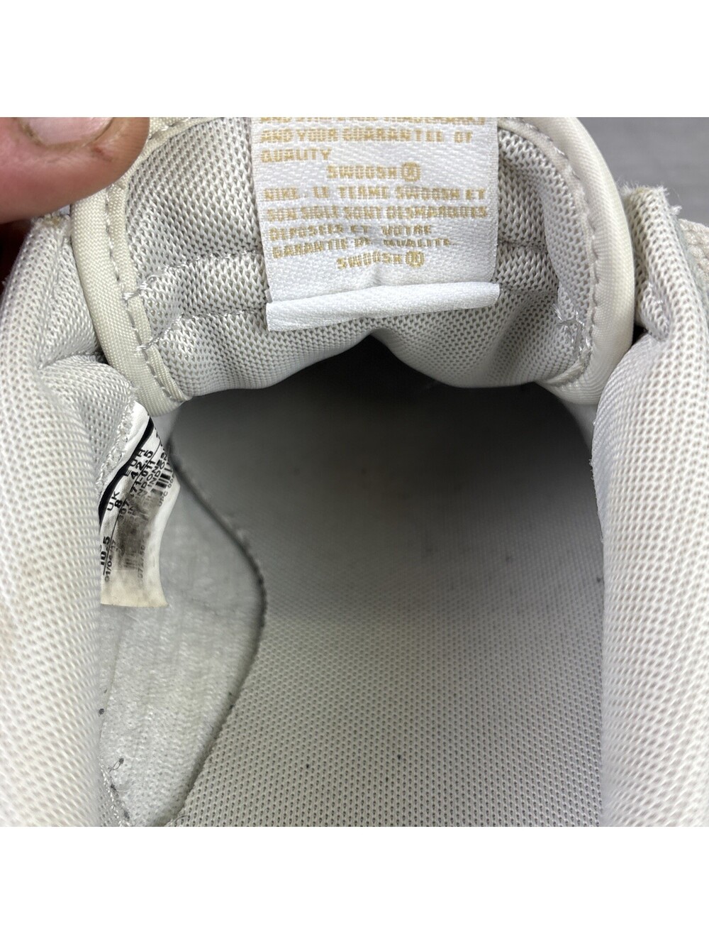 Nike Classic Cortez Leather Light Bone Metallic Gold 807471-011 Women's 10.5 - Picture 10 of 11